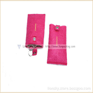 Key Felt Pouch with Button
